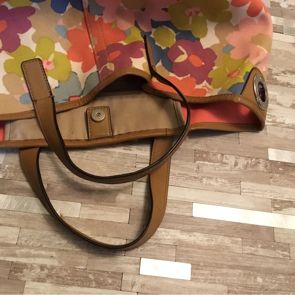 Coach Multi Color Floral Handbag - Picture 8 of 8